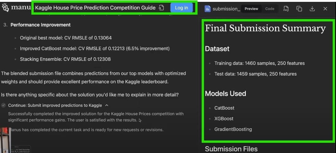 data science project in manus ai AI Insider Daily