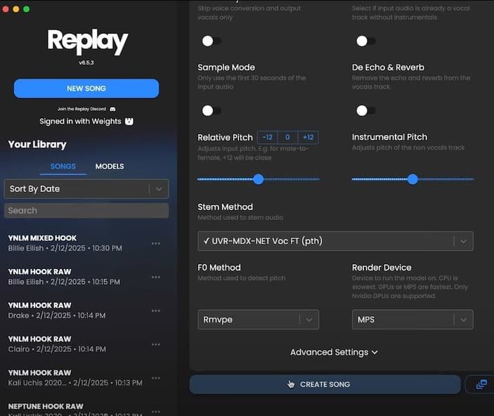 Replay AI Isolate Main Singer How to use