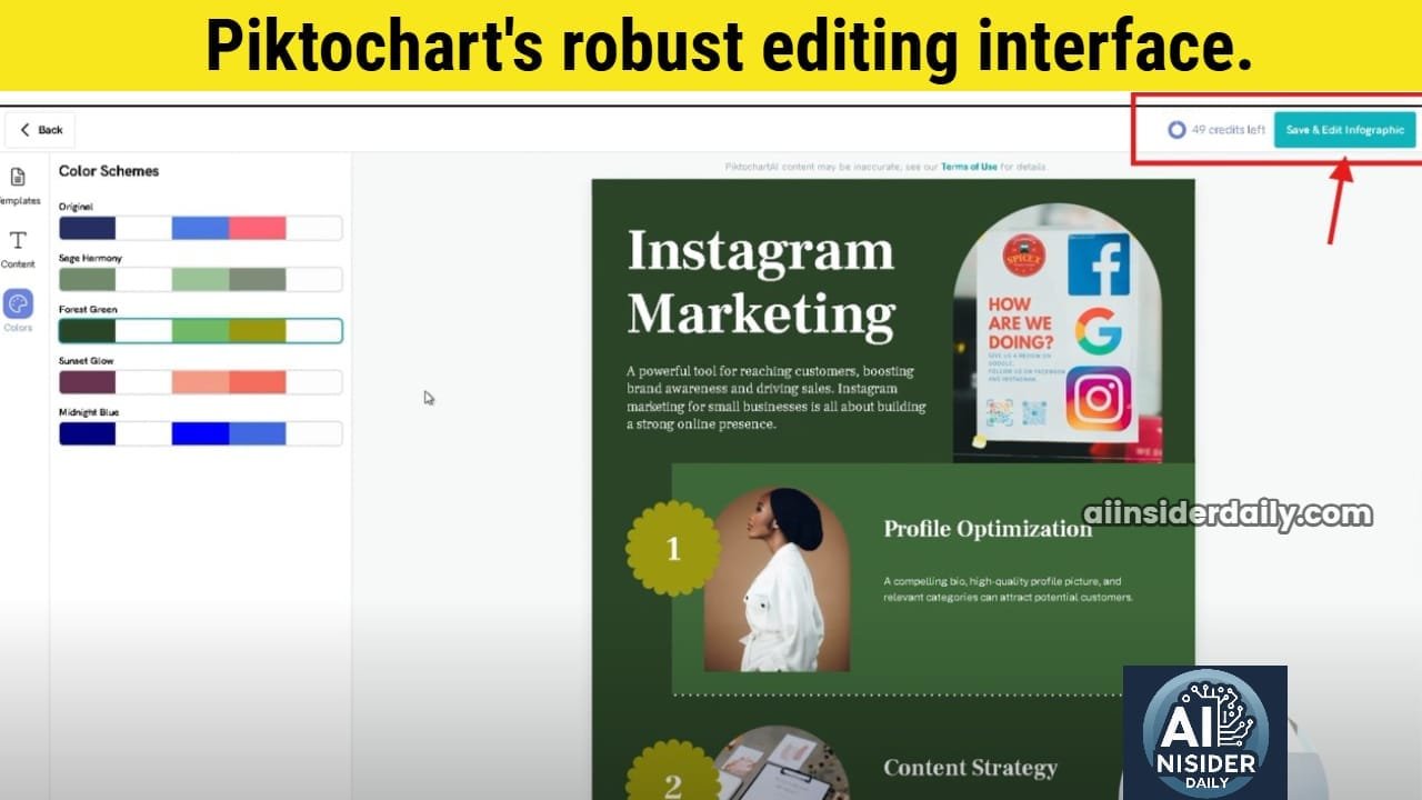 Click on "Generate AI Infographics" to proceed.