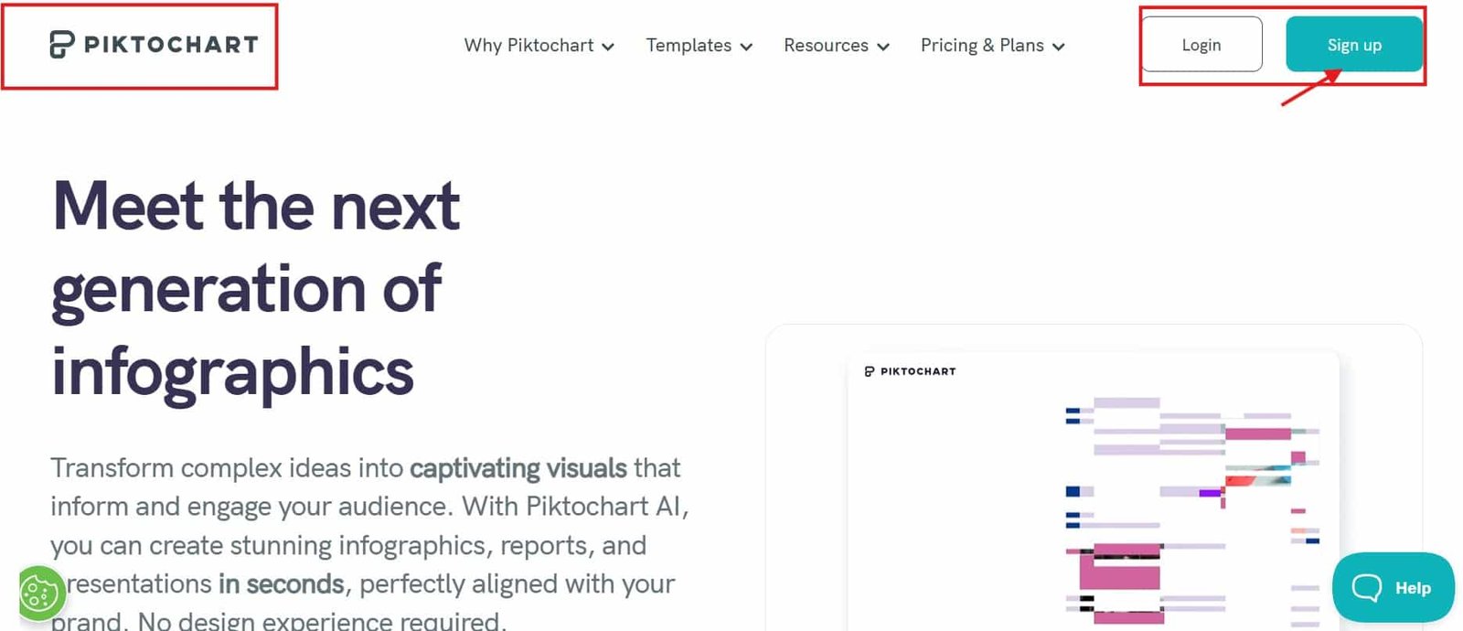 First things first, you need to visit the Piktochart website. It's one of the most user-friendly AI-powered graphic design platforms available today.