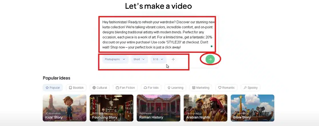 How I Created a Fashion Ad Video Using AI (No Photoshoot Needed) 5 Start With a Script